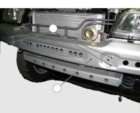 ШВЕЛЛЕР БАМПЕРА ВАЗ 2123 ПЕРЕД ШЕВРОЛЕ НИВА KTFR (МЕТАЛЛ.) ТОЛЬЯТТИ